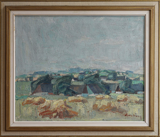 Original Vintage Fine Art Landscape Oil Painting from Sweden
