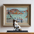 Load image into Gallery viewer, Mid Century Harbor Oil Painting from Sweden 1952
