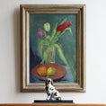 Load image into Gallery viewer, Mid Century Original Still Life Oil Painting of Tulips From Sweden
