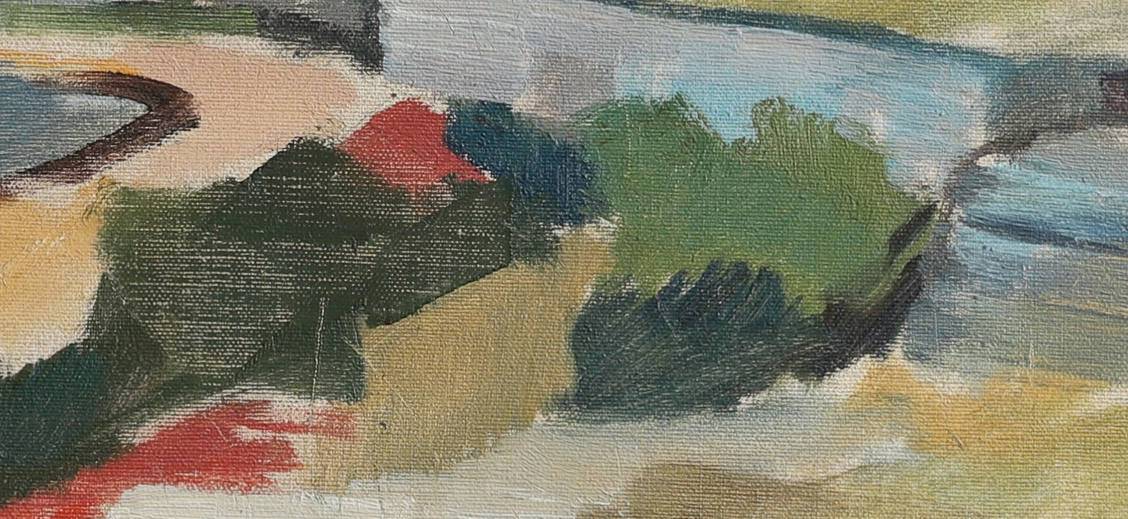 Vintage Mid Century Fine Art Coastal Oil Painting from Sweden