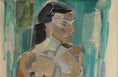 Load image into Gallery viewer, Vintage Figurative Oil Painting from Sweden 1954
