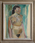 Load image into Gallery viewer, Vintage Figurative Oil Painting from Sweden 1954
