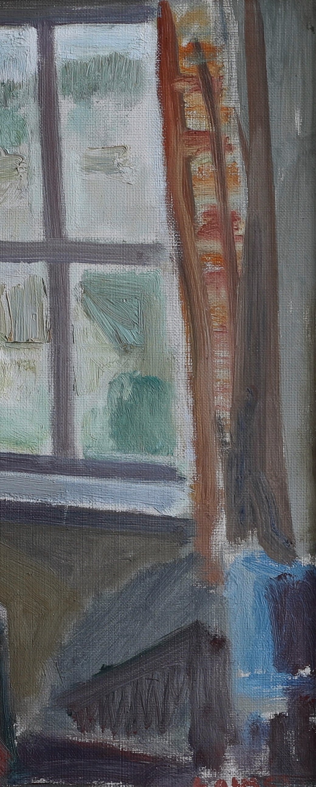 Mid Century Original Interior Oil Painting From Sweden