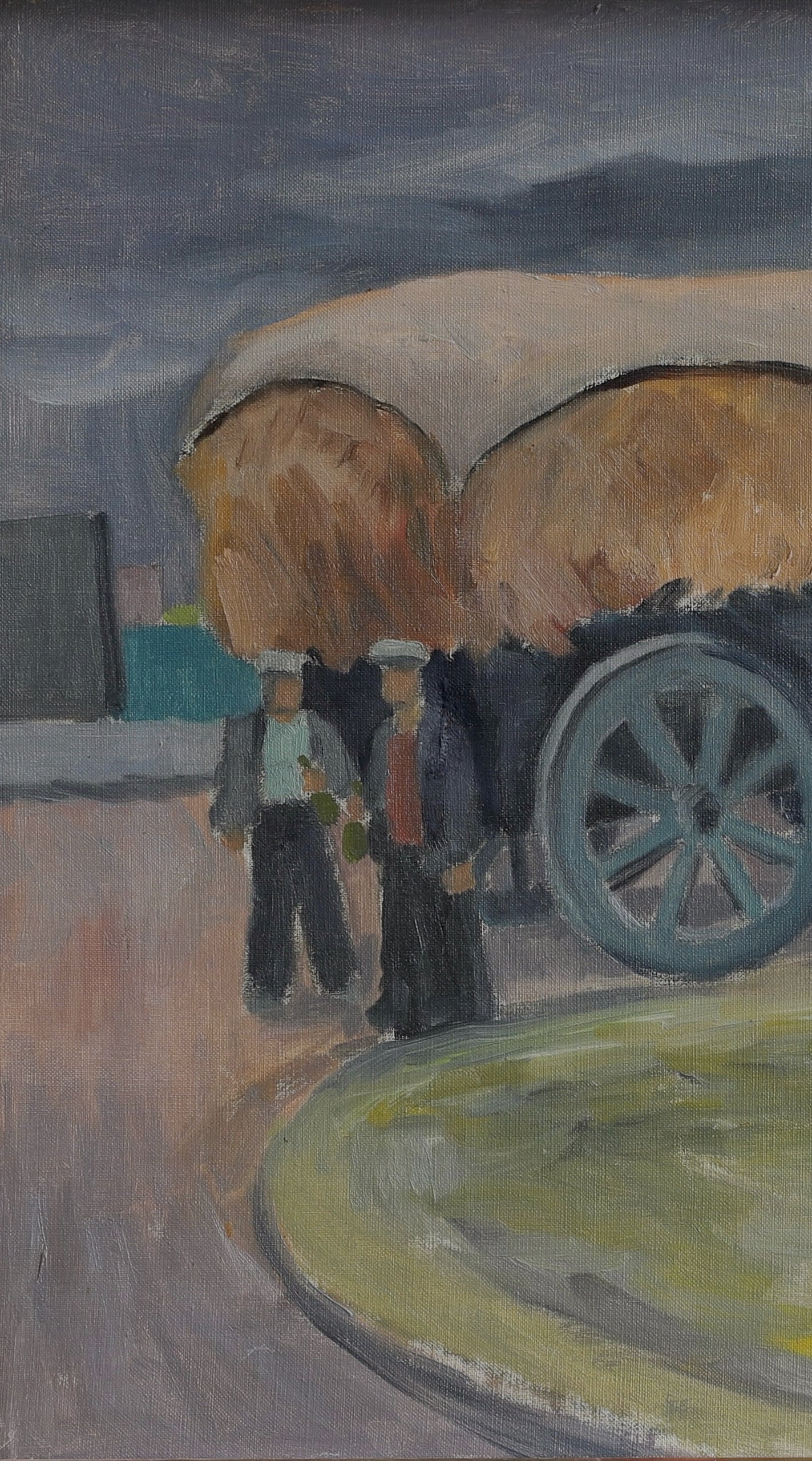 Vintage Art Room Mid Century Original Oil Painting By GS Malm from Sweden