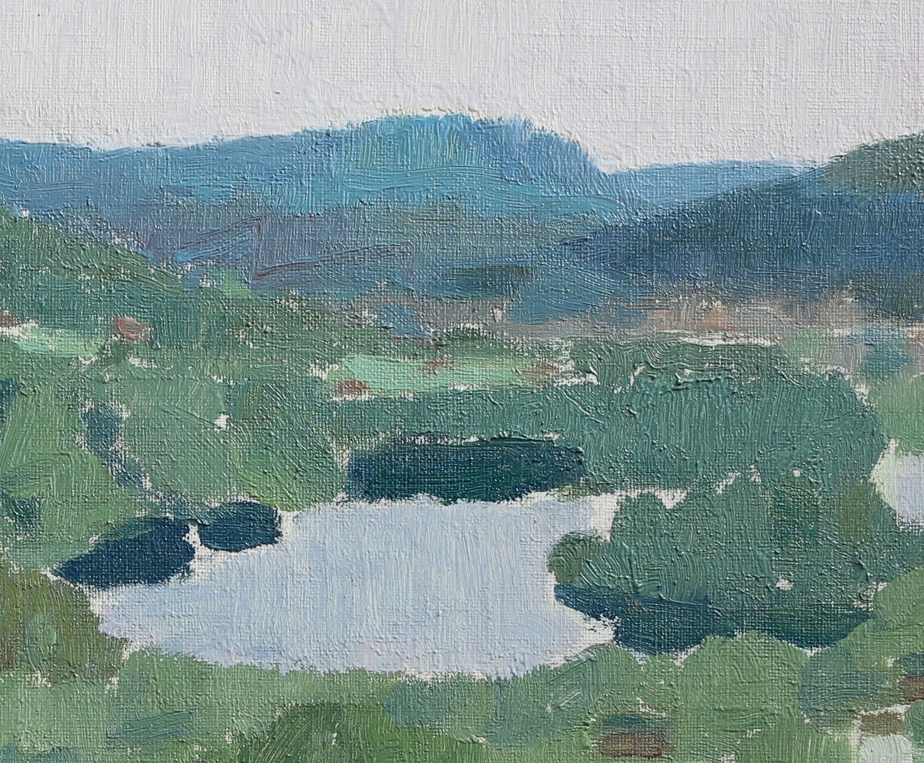 Vintage Art Room Mid Century Landscape Oil Painting