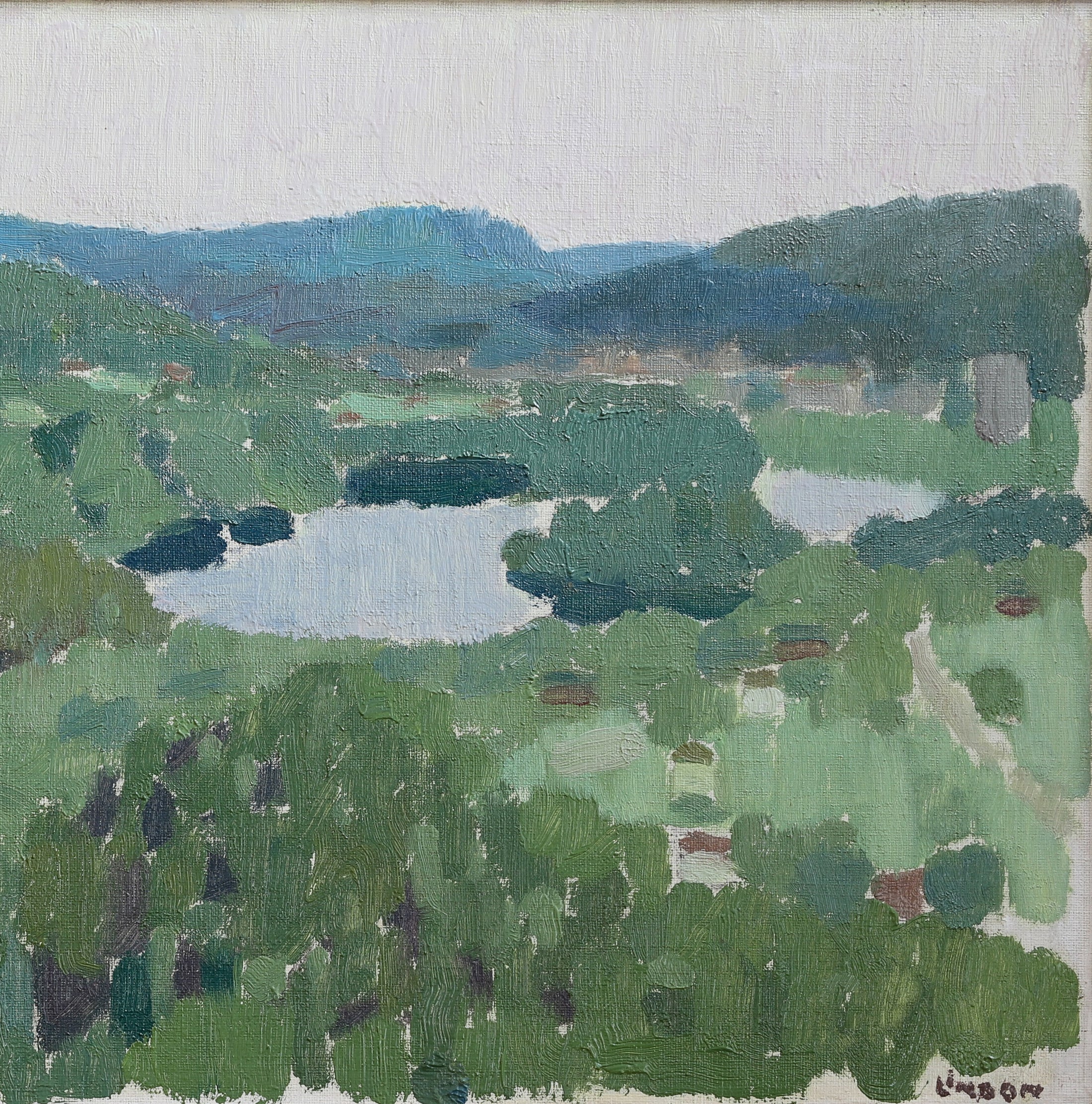 Vintage Art Room Mid Century Landscape Oil Painting