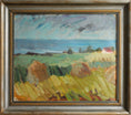 Load image into Gallery viewer, Mid Century Vintage Coastal Oil Painting from Sweden
