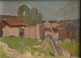 Load image into Gallery viewer, Mid Century Original Vintage Farmhouse Oil Painting from Sweden
