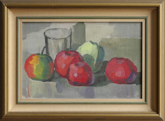 Original Mid Century Still Life Oil Painting From Sweden