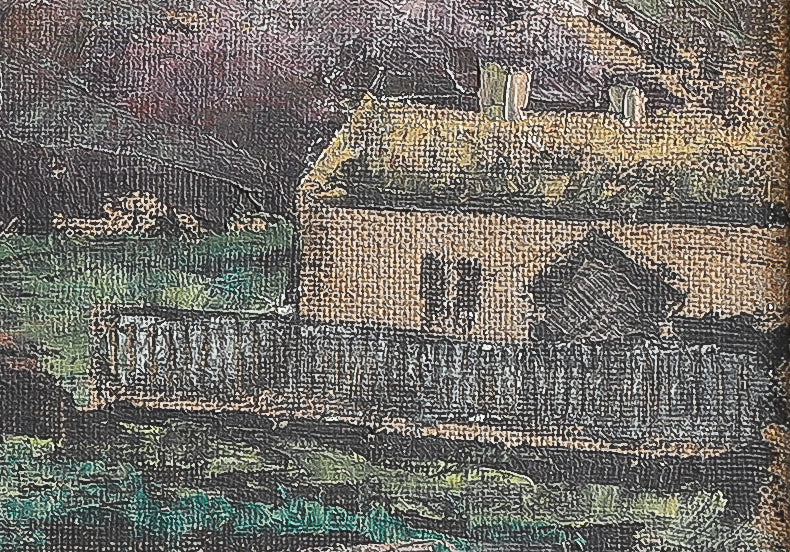 Vintage Original Coastal  Oil Painting of Lofoten From Sweden