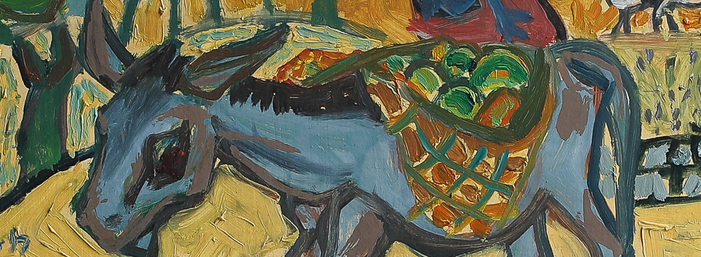 Mid Century Vintage Original Painting By G Karlmark Sweden