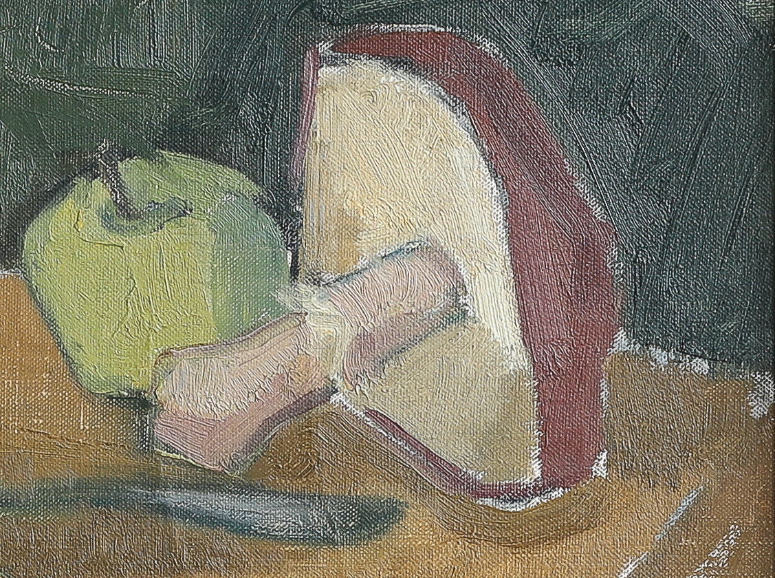 Vintage Art Room Original Still Life Oil Painting from Sweden