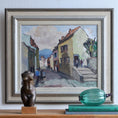 Load image into Gallery viewer, Vintage Mid Century Original Oil Painting of Menton France
