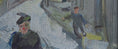 Load image into Gallery viewer, Mid Century Vintage Street Scene Oil Painting from Sweden 1948
