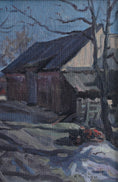 Load image into Gallery viewer, Vintage Original Farmhouse Oil Painting from Sweden
