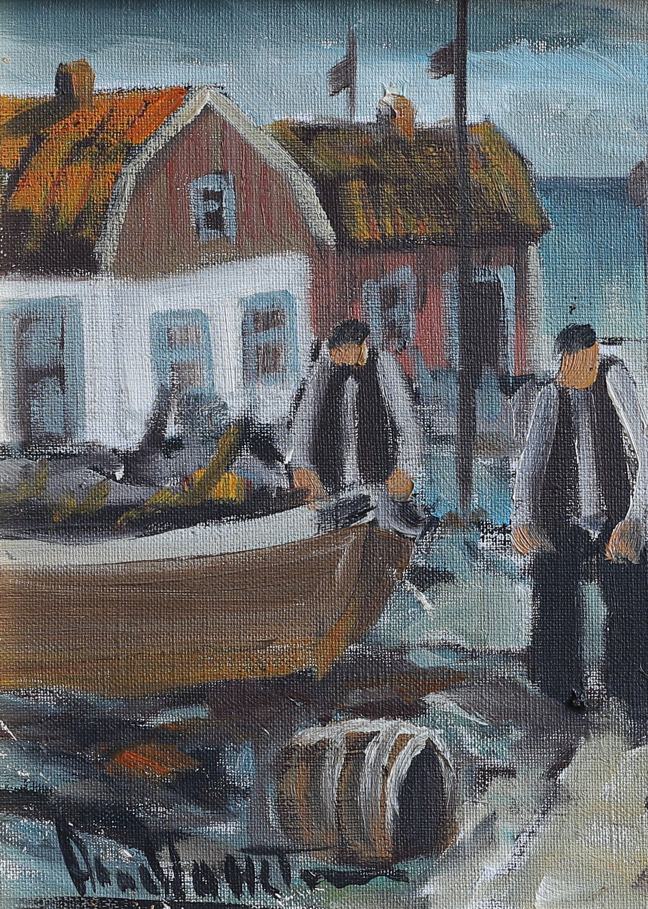 Original Vintage Oil Painting by A Wallsten from Sweden