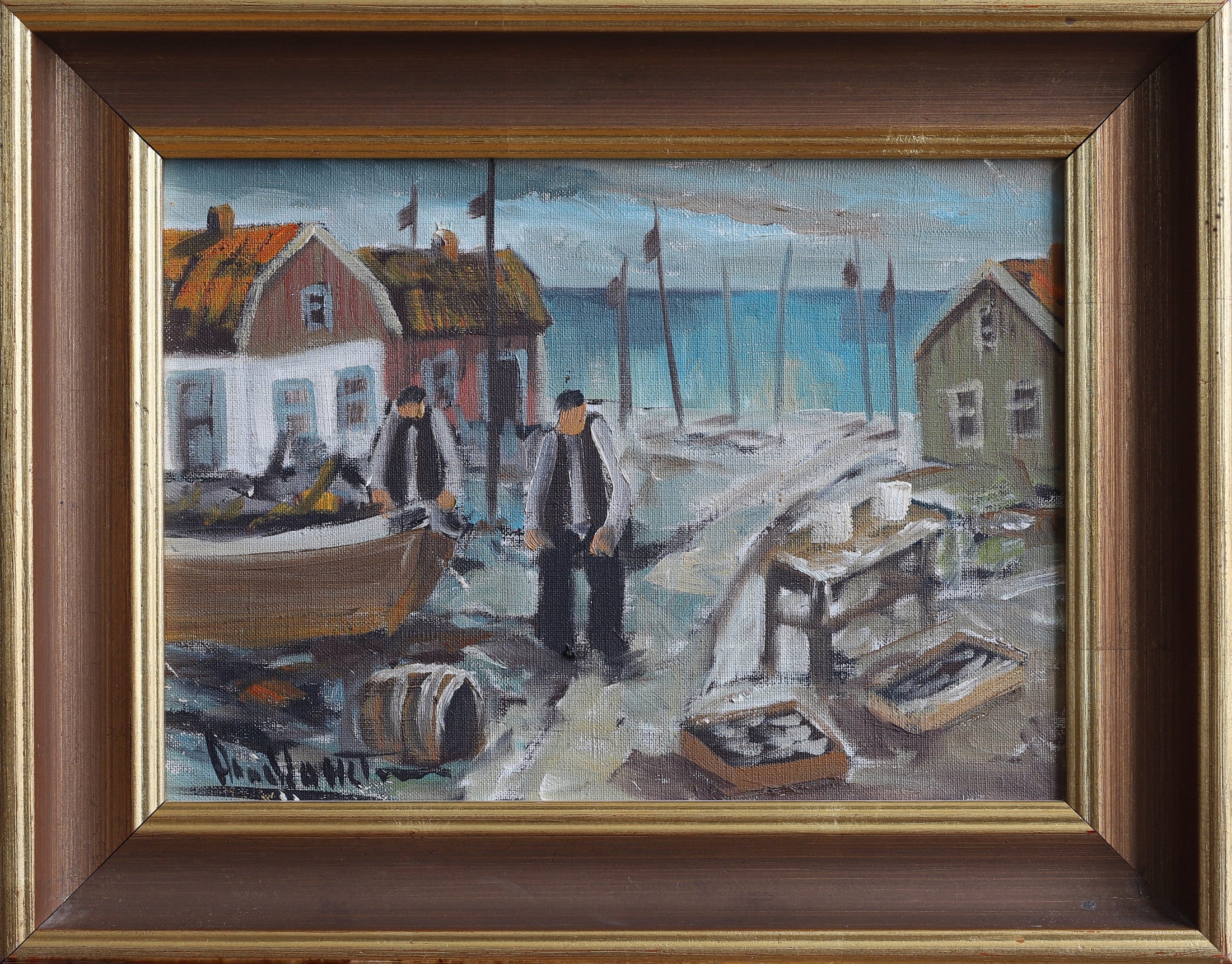Original Vintage Oil Painting by A Wallsten from Sweden