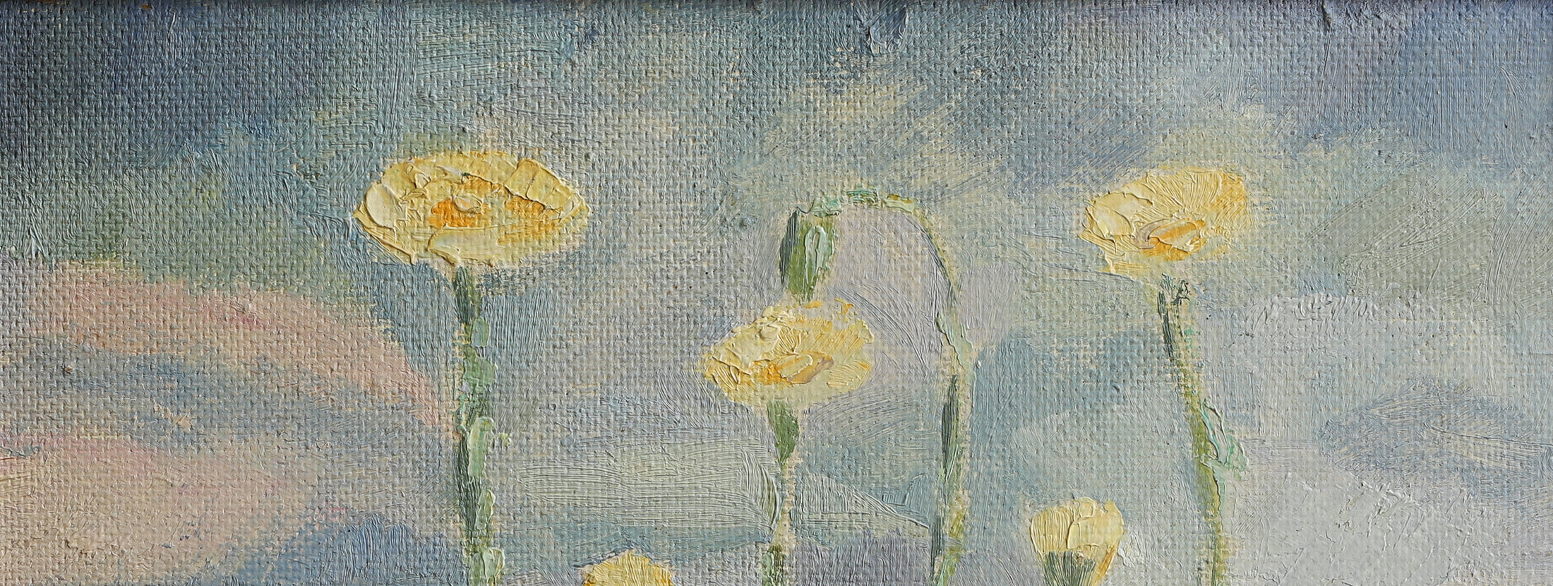 Mid Century Vintage Landscape Oil Painting from Sweden