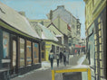 Load image into Gallery viewer, Original Vintage Mid Century Street Scene Oil Painting from Sweden
