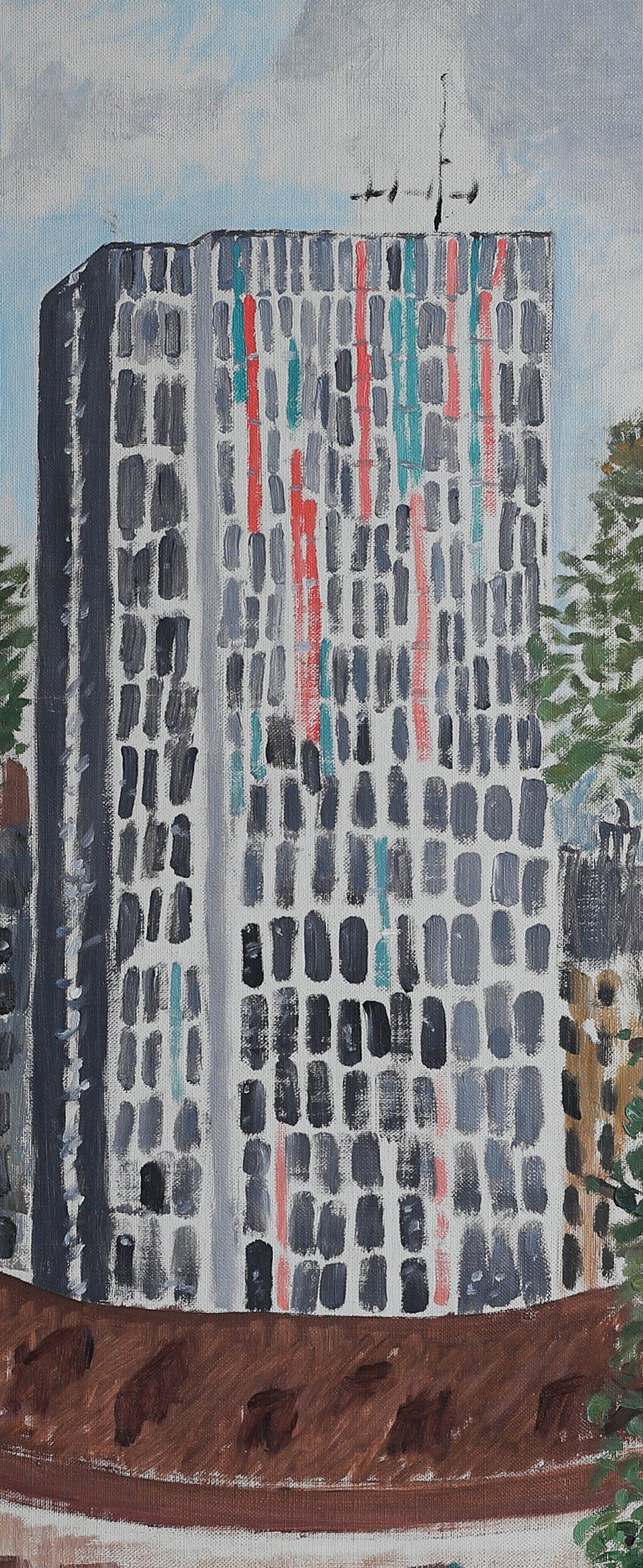 Mid Century Original Oil Painting Vintage Art Sweden