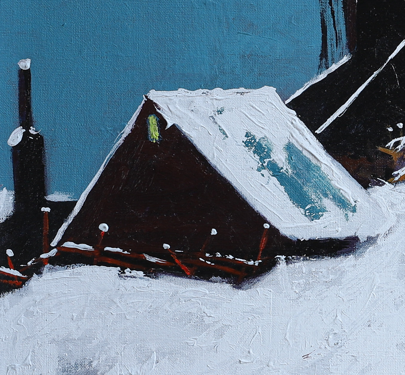 Mid Century Original Oil Painting From Sweden by K Christensen