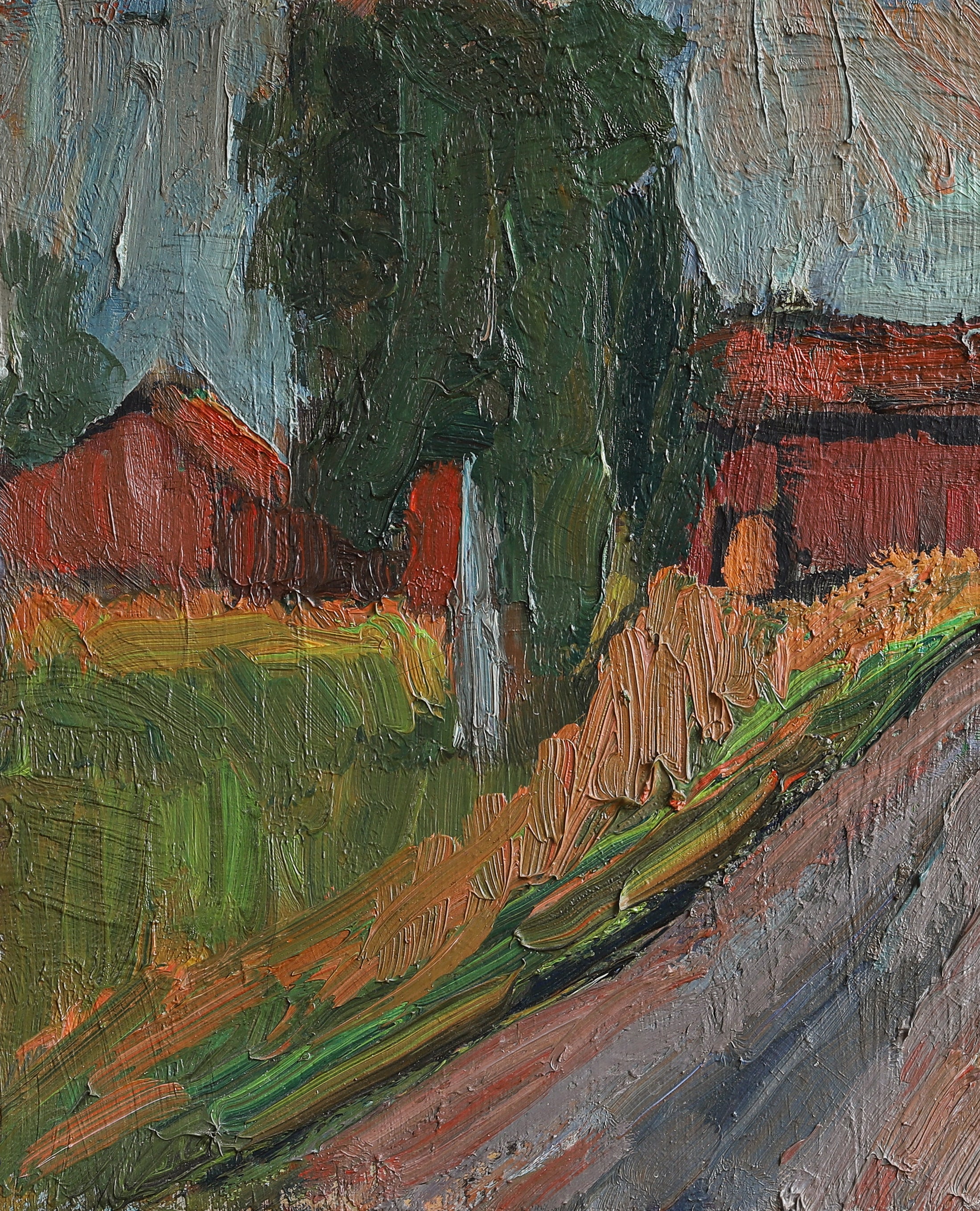 Vintage Art Farmhouse Original Oil Painting