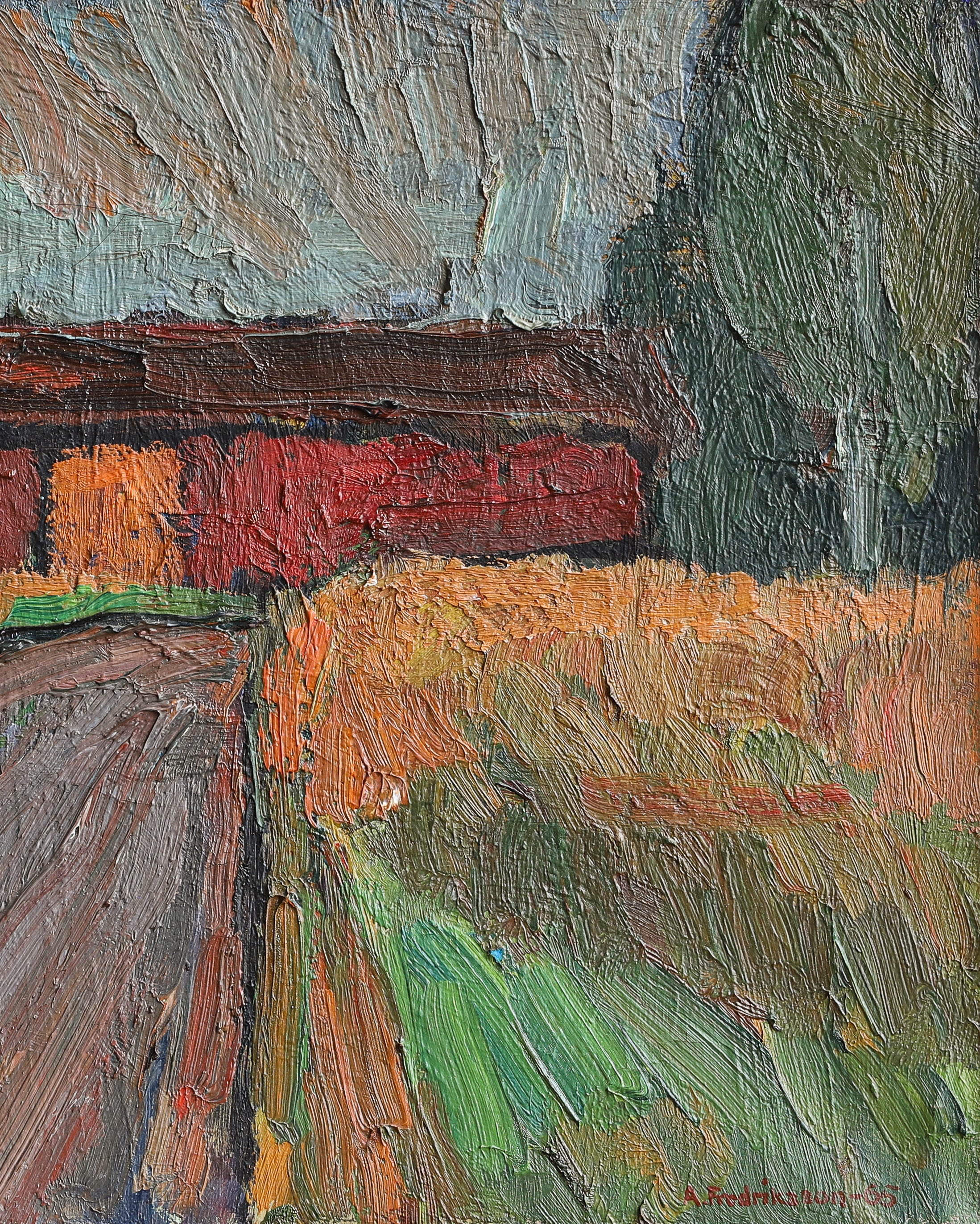 Vintage Art Farmhouse Original Oil Painting