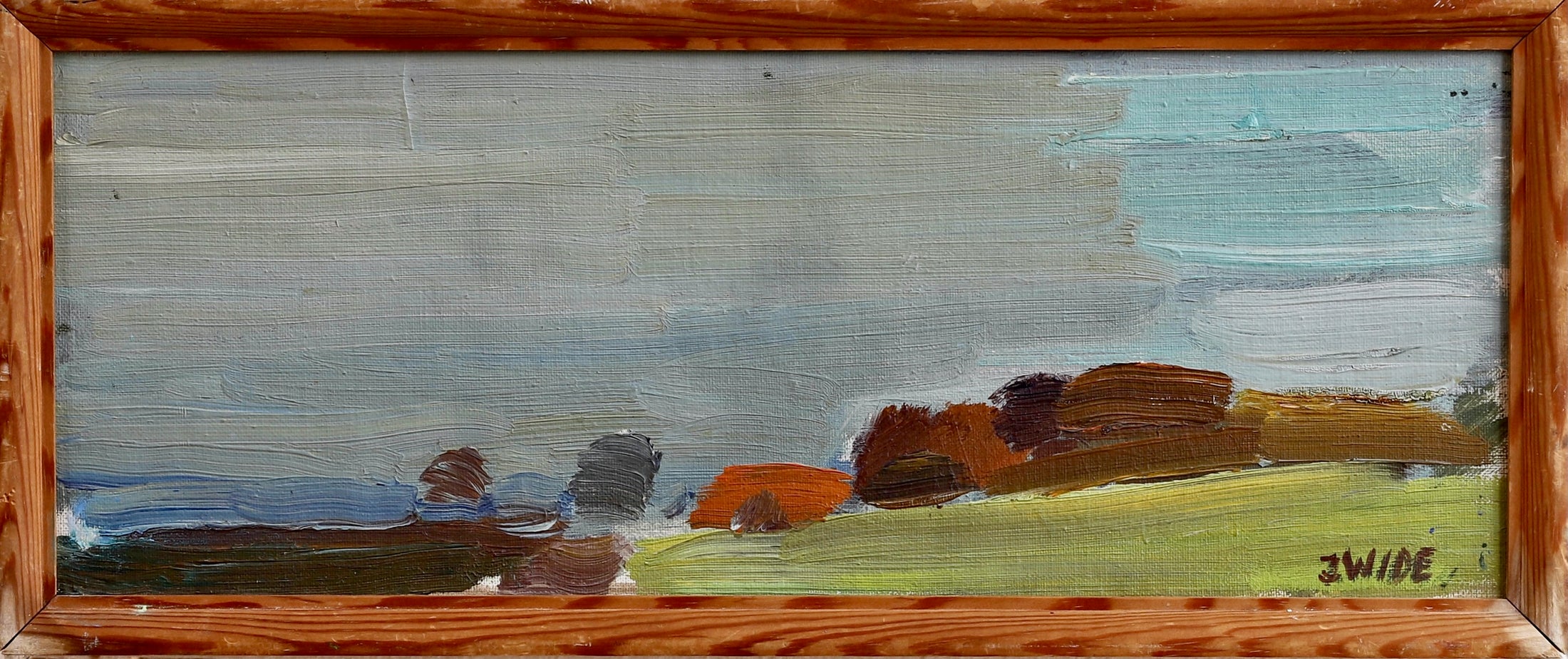 Mid Century Original Landscape Oil Painting From Sweden