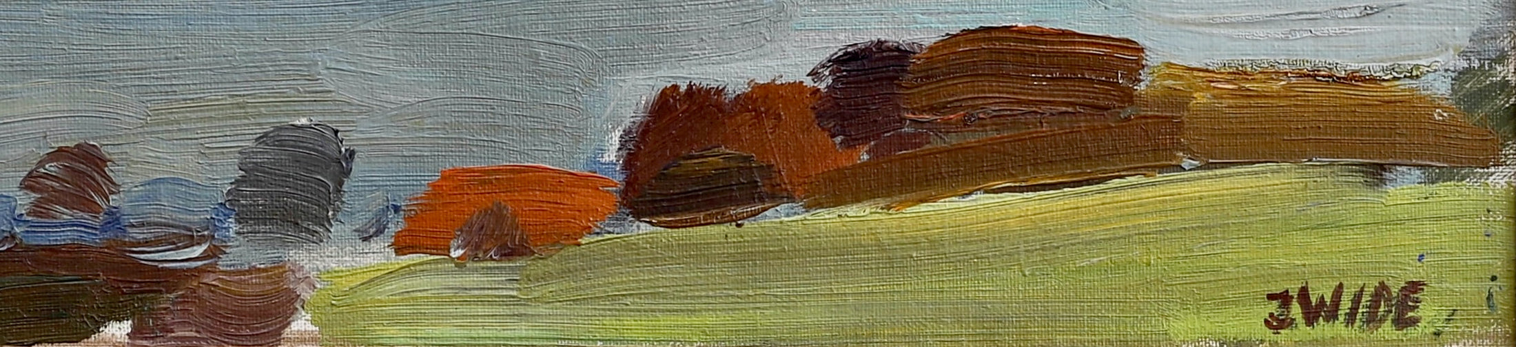 Mid Century Original Landscape Oil Painting From Sweden