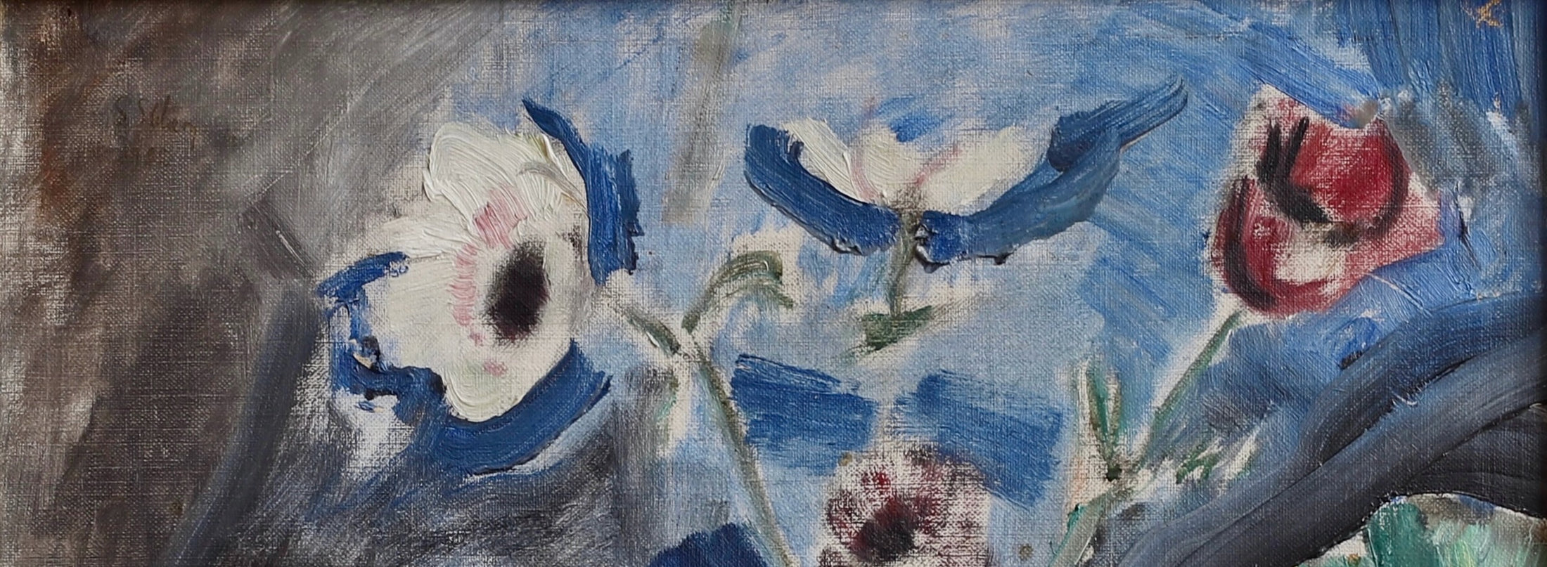 Original Mid Century Kitchen Still Life Painting From Sweden