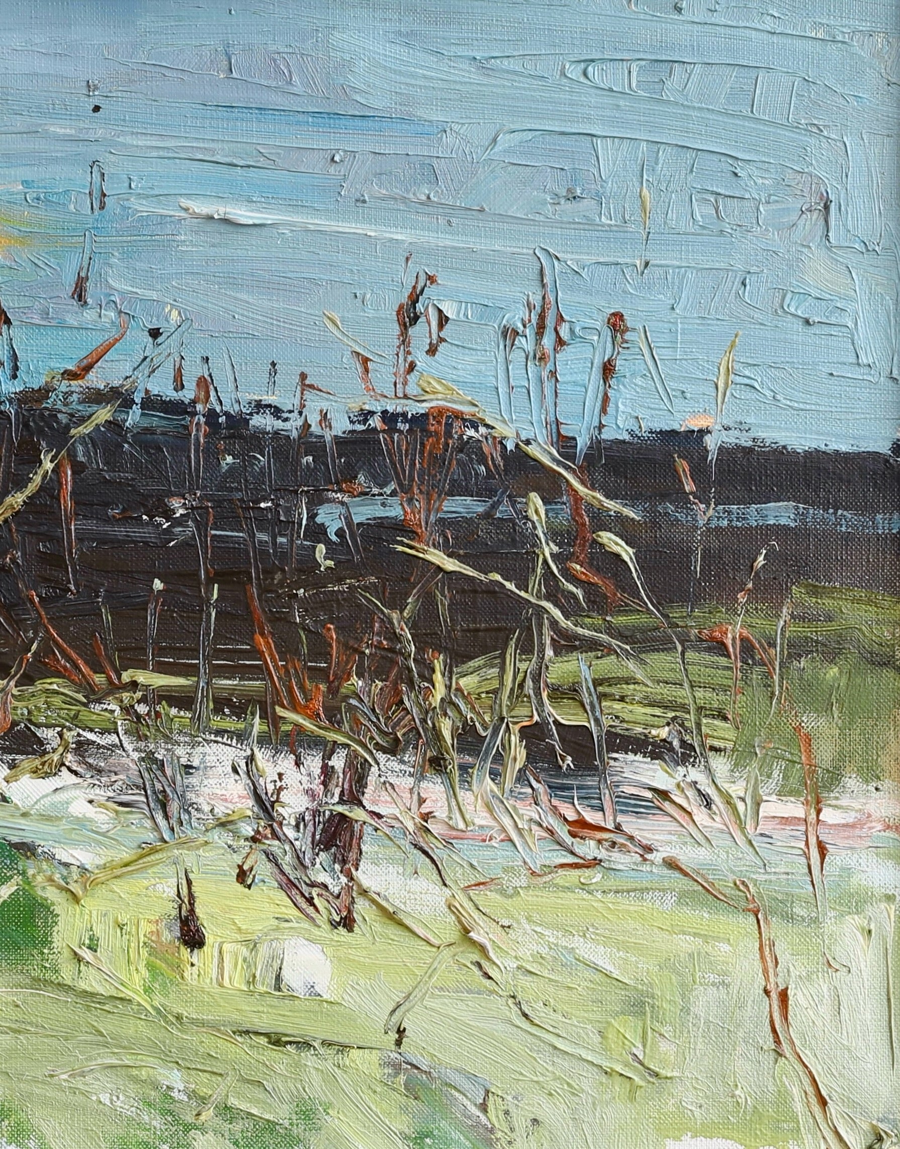 Original Vintage Mid Century Landscape Oil Painting