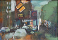 Load image into Gallery viewer, Vintage Art Mid Century Cityscape Oil Painting from Sweden
