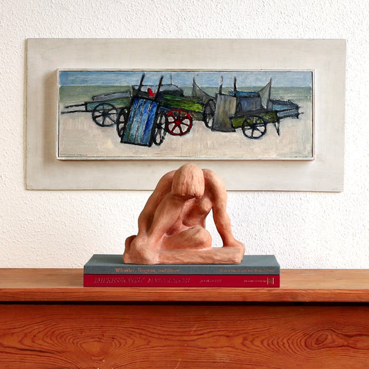 Vintage Mid Century Coastal Oil Painting 1965