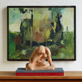 Load image into Gallery viewer, Mid Century Original Vintage Abstract Oil Painting from Sweden
