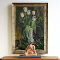 Load image into Gallery viewer, Mid Century Original Still Life Oil Painting of Tulips From Sweden
