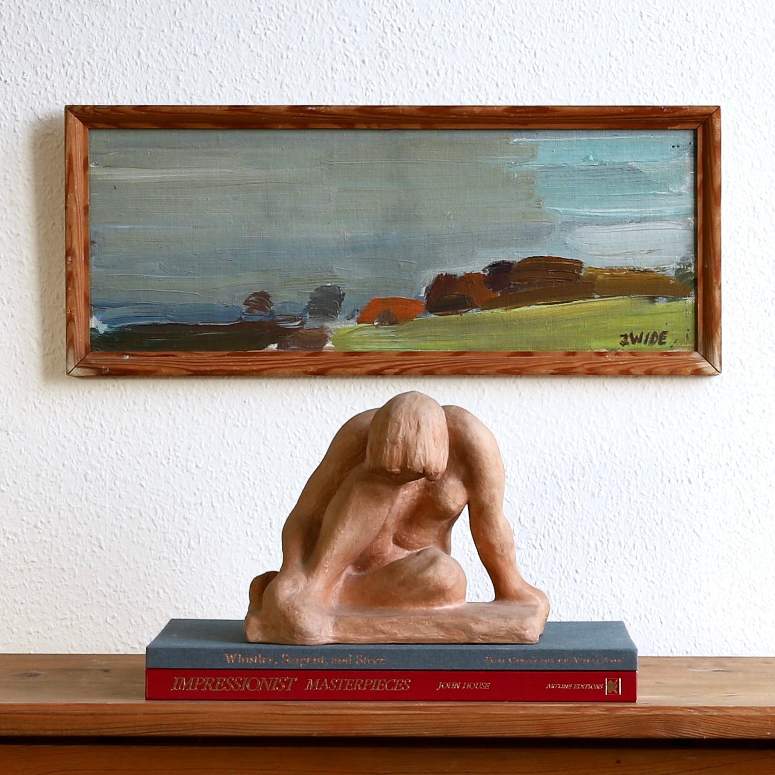 Mid Century Original Landscape Oil Painting From Sweden