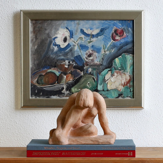 Original Mid Century Kitchen Still Life Painting From Sweden