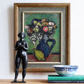 Load image into Gallery viewer, Vintage Art Mid Century Colorful Still Life Oil Painting Sweden 1949

