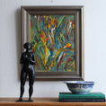 Load image into Gallery viewer, Vintage Mid Century Abstract Oil Painting from Sweden 1966
