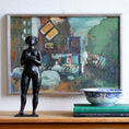 Load image into Gallery viewer, Vintage Art Mid Century Cityscape Oil Painting from Sweden
