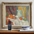 Load image into Gallery viewer, Mid Century Vintage Original Colorful Still Life Oil Painting from Sweden
