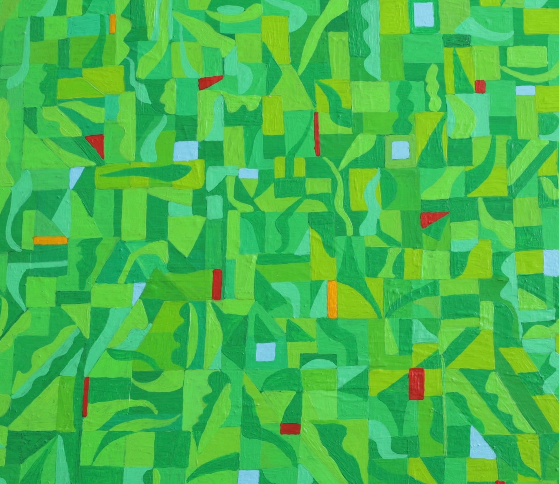 Vintage Mid Century Art Large Original Abstract Oil Painting from Sweden