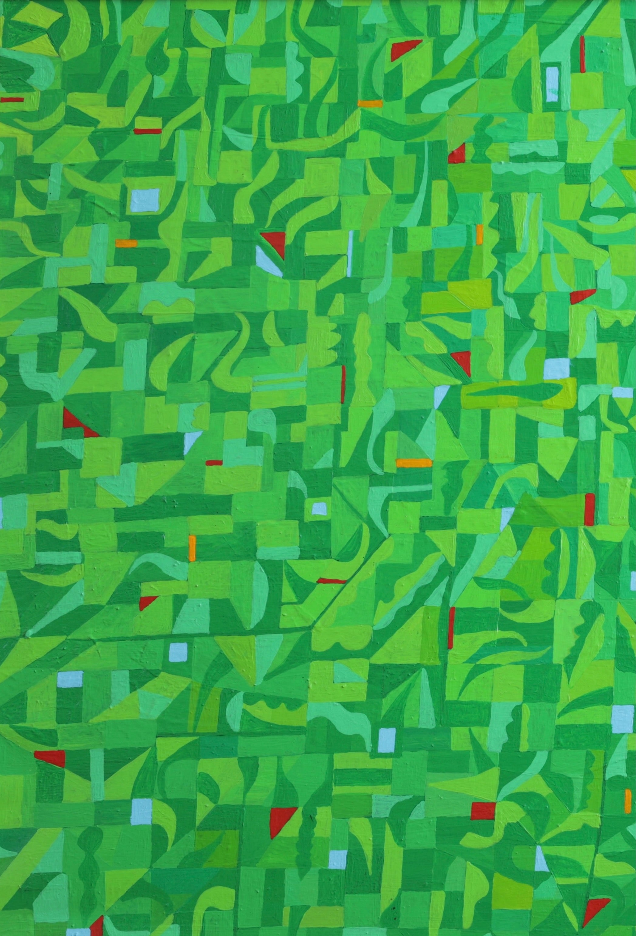 Vintage Mid Century Art Large Original Abstract Oil Painting from Sweden