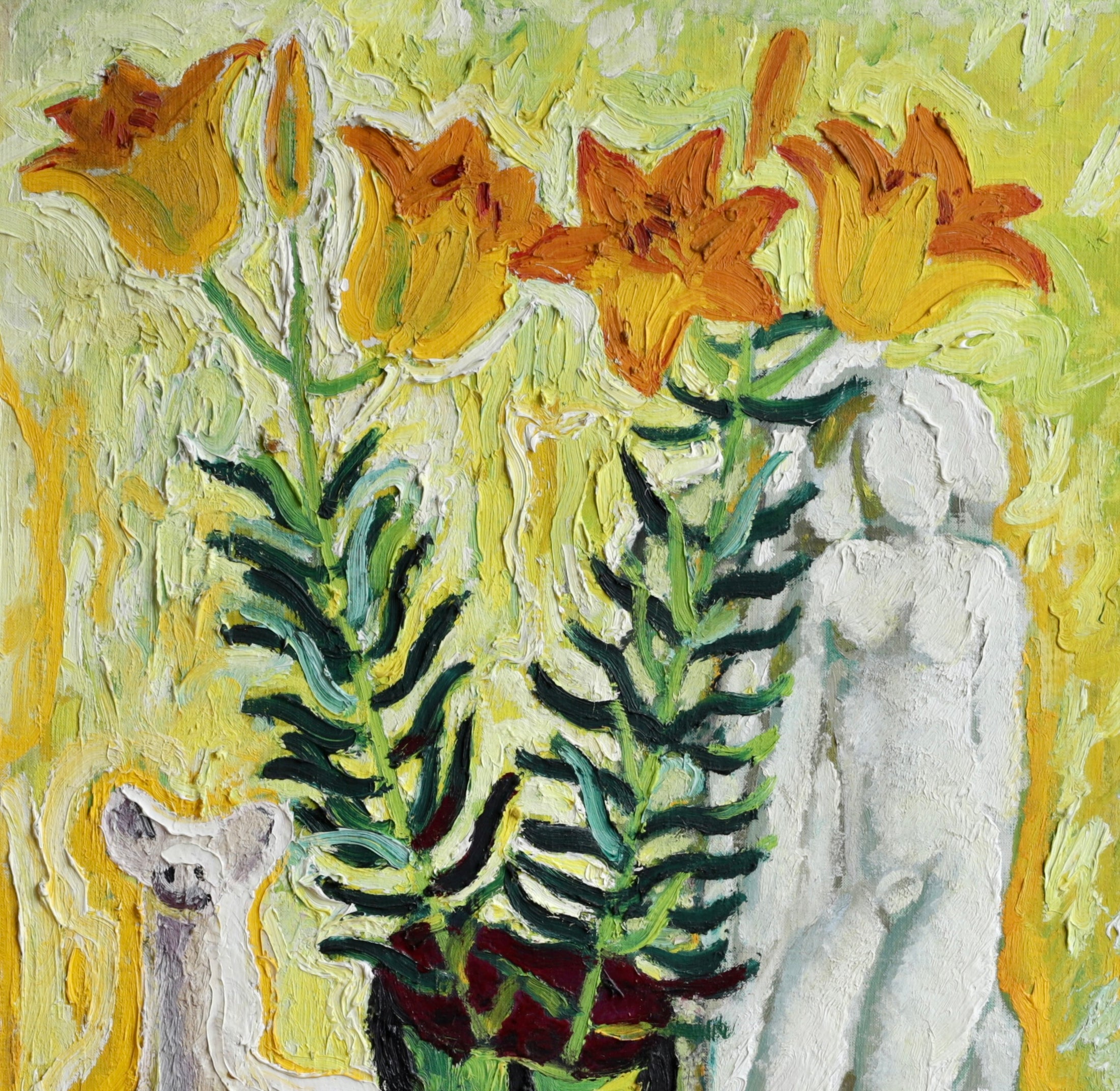 RESERVED GR Vintage Mid Century Original Still Life Oil Painting from Sweden