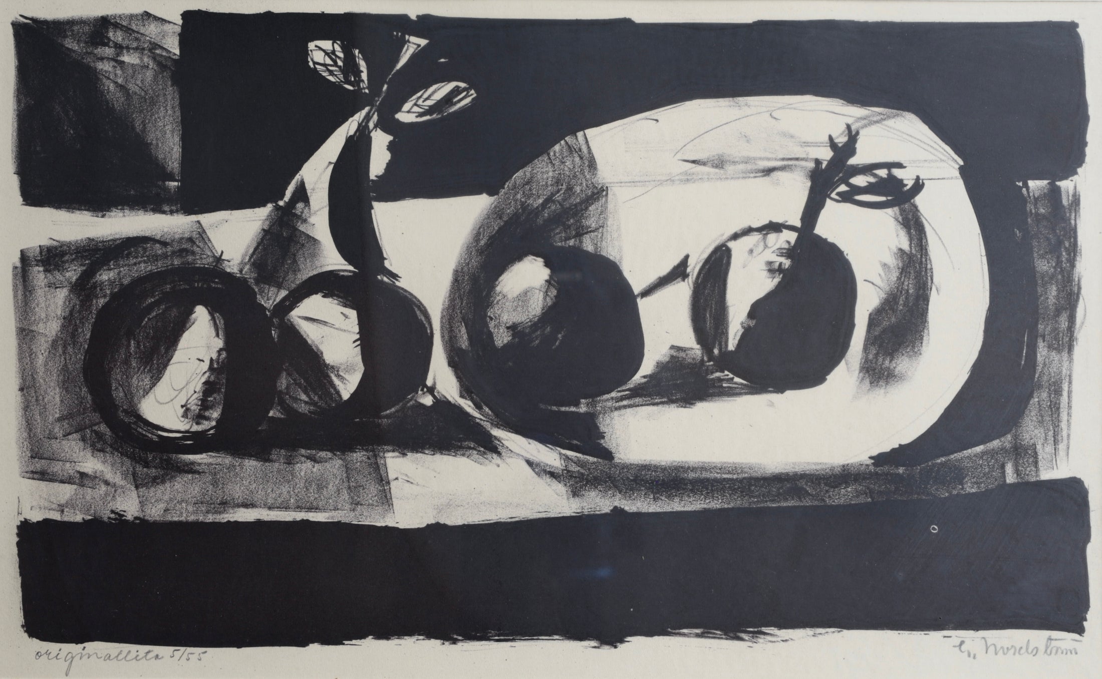 Vintage Art Original Still Life from Sweden