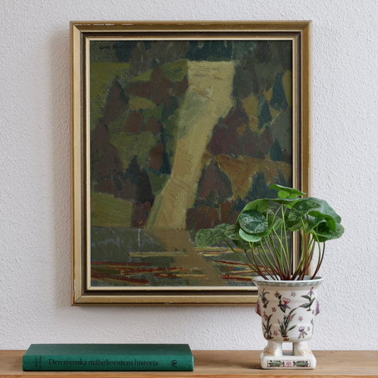 Original Vintage Mid Century Oil Painting from Sweden