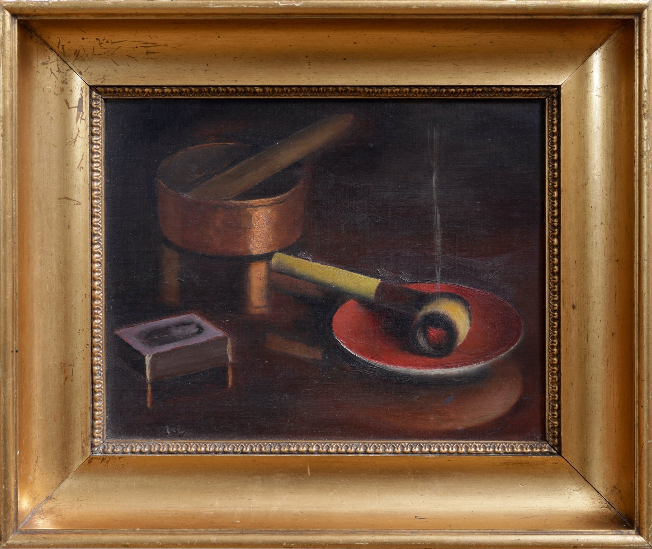 Original Vintage Art Mid Century Still Life Painting from Sweden