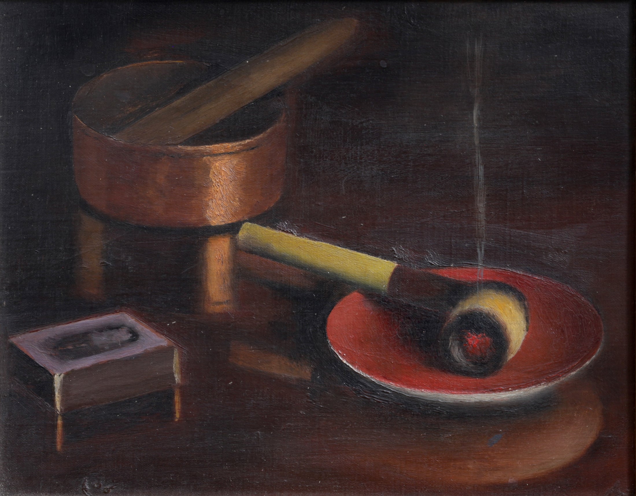 Original Vintage Art Mid Century Still Life Painting from Sweden