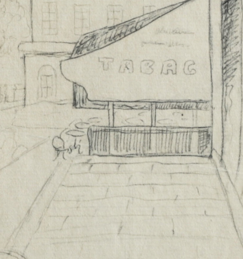 Vintage Art Room Original Mid Century Parisan Street Scene