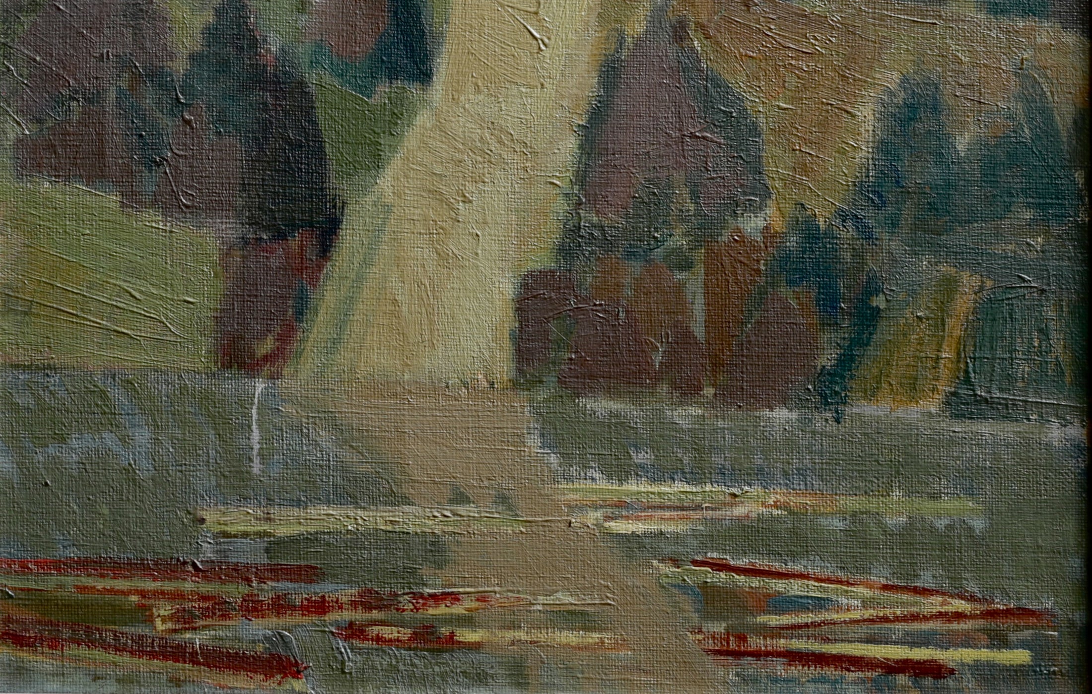 Original Vintage Mid Century Oil Painting from Sweden